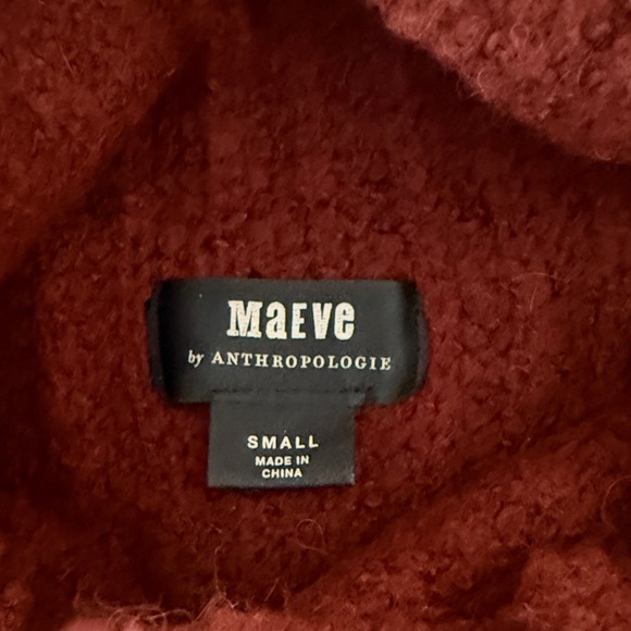 Anthropologie Maeve Athena Cowl Neck Sweater Wine Size Small - Picture 4 of 9